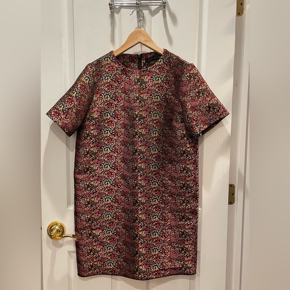 Zara mixed floral pattern small shift dress